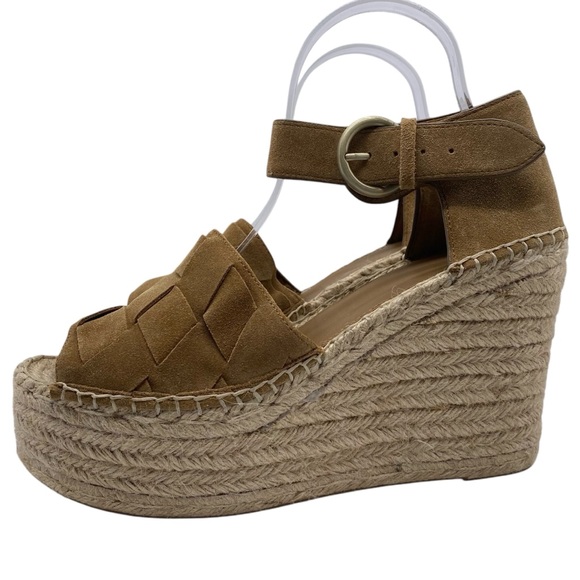 Marc Fisher Womens Shoes Adalla Sandals 10 Brown Wedge Espadrille Wedge Casual - Picture 13 of 13